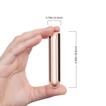 Wibrator mini silikonowy B Series Joy różowe złoto USB