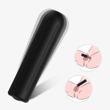 Wibrator mini silikonowy Rock czarny USB 9 trybów
