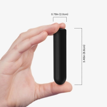 Wibrator mini silikonowy Rock czarny USB 9 trybów