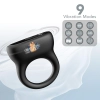 Pierścień wibrujący silikonowy B Series Joy czarny USB 9 funkcji