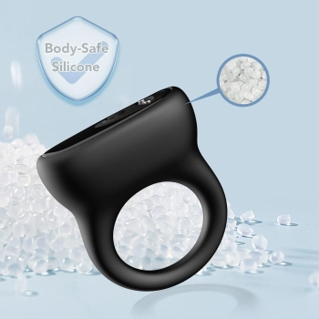 Pierścień wibrujący silikonowy B Series Joy czarny USB 9 funkcji