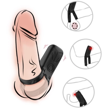 Pierścień wibrujący Mechao Black 9 funkcji USB