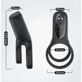 Pierścień wibrujący Mechao Black 9 funkcji USB
