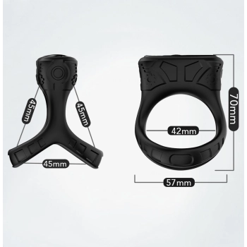 Pierścień wibrujący Mechay Black B Series Joy silikonowy USB 9 funkcji