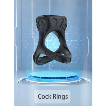 Pierścień wibrujący Mechay Black B Series Joy silikonowy USB 9 funkcji