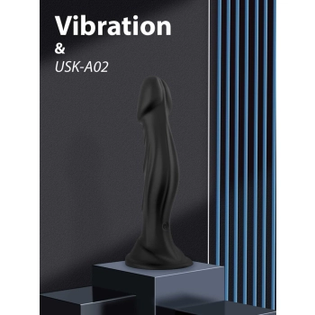 Dildo realistyczne Optimus Black silikonowe z pilotem 18 5 cm