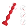 Wibrujący korek analny Rosestick czerwony USB 9 funkcji 10 cm