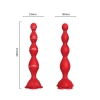 Wibrujący korek analny Rosestick czerwony USB 9 funkcji 10 cm