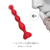 Wibrujący korek analny Rosestick czerwony USB 9 funkcji 10 cm