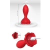 Plug analny wibrujący Rosenberg czerwony 9 funkcji USB 10 cm