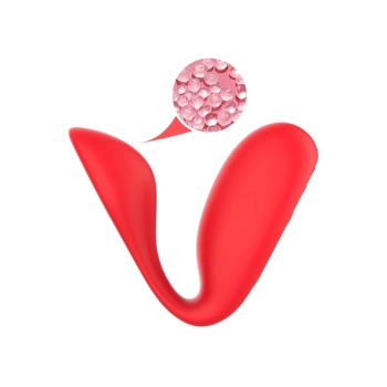 Wibrator Ultrasonic Wave silikonowy czerwony USB