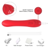 Wibrator punktu G dwupunktowy czerwony B-Series Joy USB 22 cm