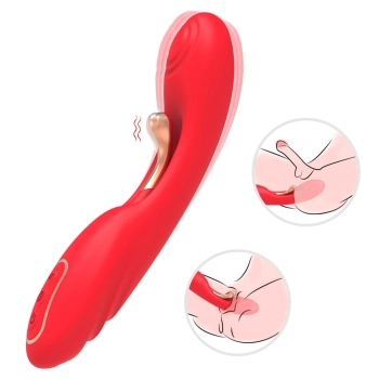 Wibrator punktu G dwupunktowy czerwony B-Series Joy USB 22 cm