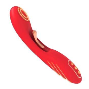 Wibrator punktu G dwupunktowy czerwony B-Series Joy USB 22 cm