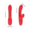 Wibrator króliczek Nirvana czerwony trójpunktowy silikonowy USB 22 cm