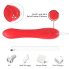 Wibrator króliczek Nirvana czerwony trójpunktowy silikonowy USB 22 cm