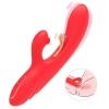 Wibrator króliczek Nirvana czerwony trójpunktowy silikonowy USB 22 cm