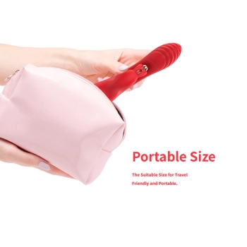 Wibrator króliczek czerwony trójpunktowy Crazy Horse USB 22 cm