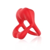 Pierścień wibrujący Big Mouth czerwony 9 funkcji B Series Joy 7 cm
