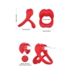 Pierścień wibrujący Big Mouth czerwony 9 funkcji B Series Joy 7 cm