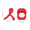 Pierścień wibrujący Big Mouth czerwony 9 funkcji B Series Joy 7 cm