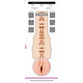 Realistyczny masturbator Fleshlight Emma Hix beżowy