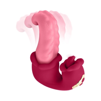 Wibrator Teazers Double Tongue różowy silikonowy ładowalny