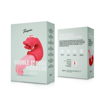 Wibrator Teazers Double Tongue różowy silikonowy ładowalny