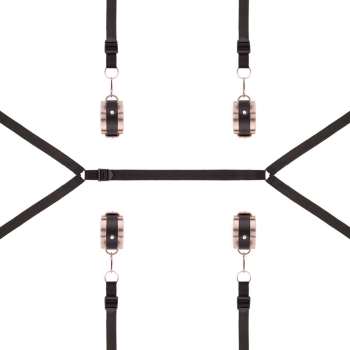 Rosy Gold - Under-Mattress Restraint Set - Black