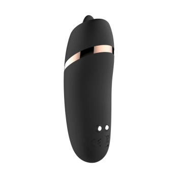 Stymulator licking Rosy Gold z etui ładującym czarny