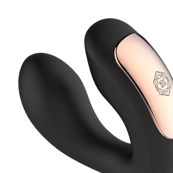 Wibrator do noszenia z etui ładującym Rosy Gold czarny