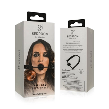 Knebel kulowy Bedroom Fantasies silikonowy oddychający czarny