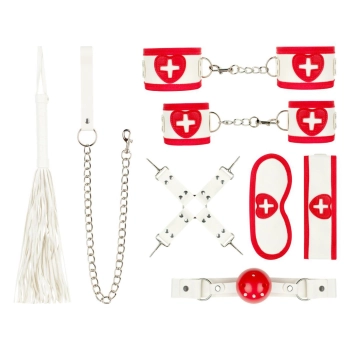Zestaw BDSM medyczny Kinky Care Bedroom Fantasies biały 8 el.