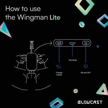 Masturbator automatyczny BLOWCAST Wingman Lite z wibracją USB