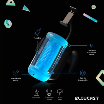 Masturbator automatyczny BLOWCAST Wingman Lite z wibracją USB