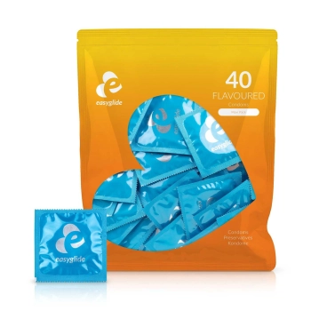 Prezerwatywy EasyGlide smakowe owocowe 40 sztuk