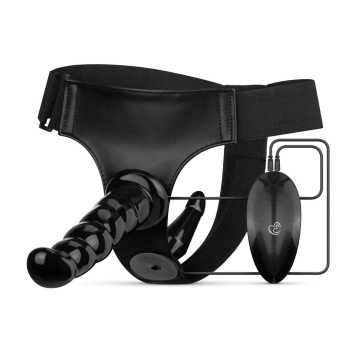 Zestaw strap-on wibrujący EasyToys Fetish Collection czarny