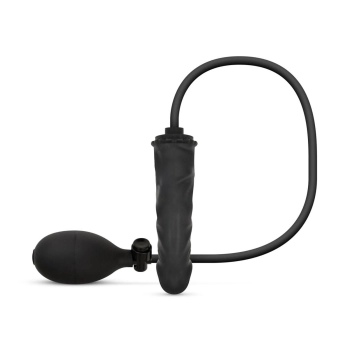 Pompowany korek analny EasyToys czarny 14,5 cm