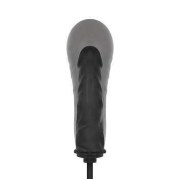 Pompowany korek analny EasyToys czarny 14,5 cm