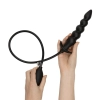 Pompowany korek analny EasyToys 20 cm czarny