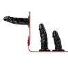 Uprząż strapon na trzy dildo EasyToys