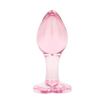 Korek analny szklany EasyToys różowy 7 cm