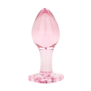 Korek analny szklany EasyToys różowy 7 cm
