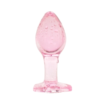Korek analny szklany EasyToys różowy 7 cm
