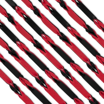 Flogger ekoskórzany EasyToys czerwono czarny 64 cm