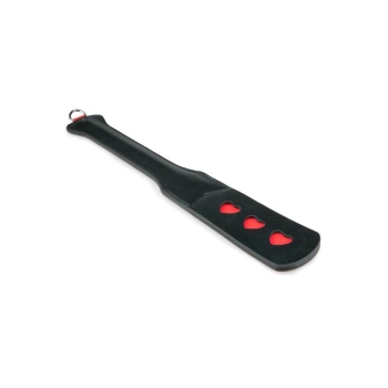Packa skórzana EasyToys z sercami czarna 47 cm