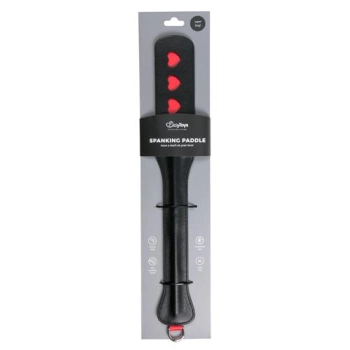 Packa skórzana EasyToys z sercami czarna 47 cm