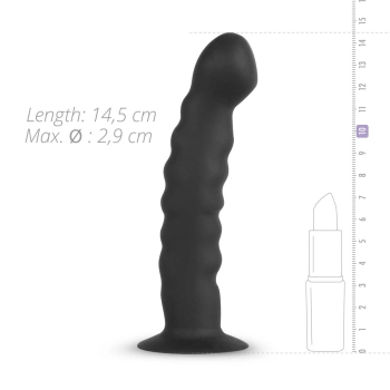 Strap on silikonowy EasyToys czarny 14.5 cm