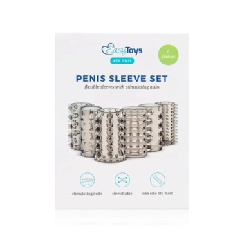 Zestaw 6 nakładek na penisa EasyToys TPE przezroczysty