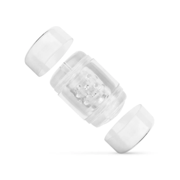 Masturbator dwustronny transparentny FPPR 11 cm